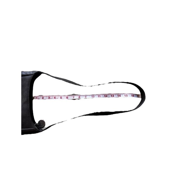 Vtg The Sak Pure Leather Pebbled Brown Shoulder Bag Purse Logo Charm Hobo Y2K - Picture 13 of 13